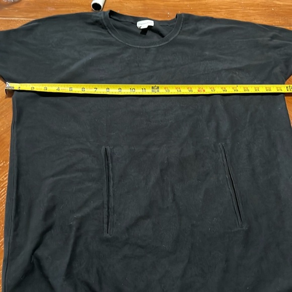 Garnet Hill Black Wool Cashmere Cowl Neck Tunic Sweater Size Small Minimalist - Picture 8 of 10